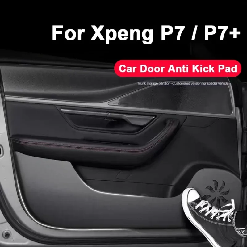 

Для Xpeng Xiaopeng P7 P7 + 2020-2024 2025 из искусственной кожи, противоударная накладка на дверь автомобиля, защитный коврик для двери, противогрязные наклейки против столкновений