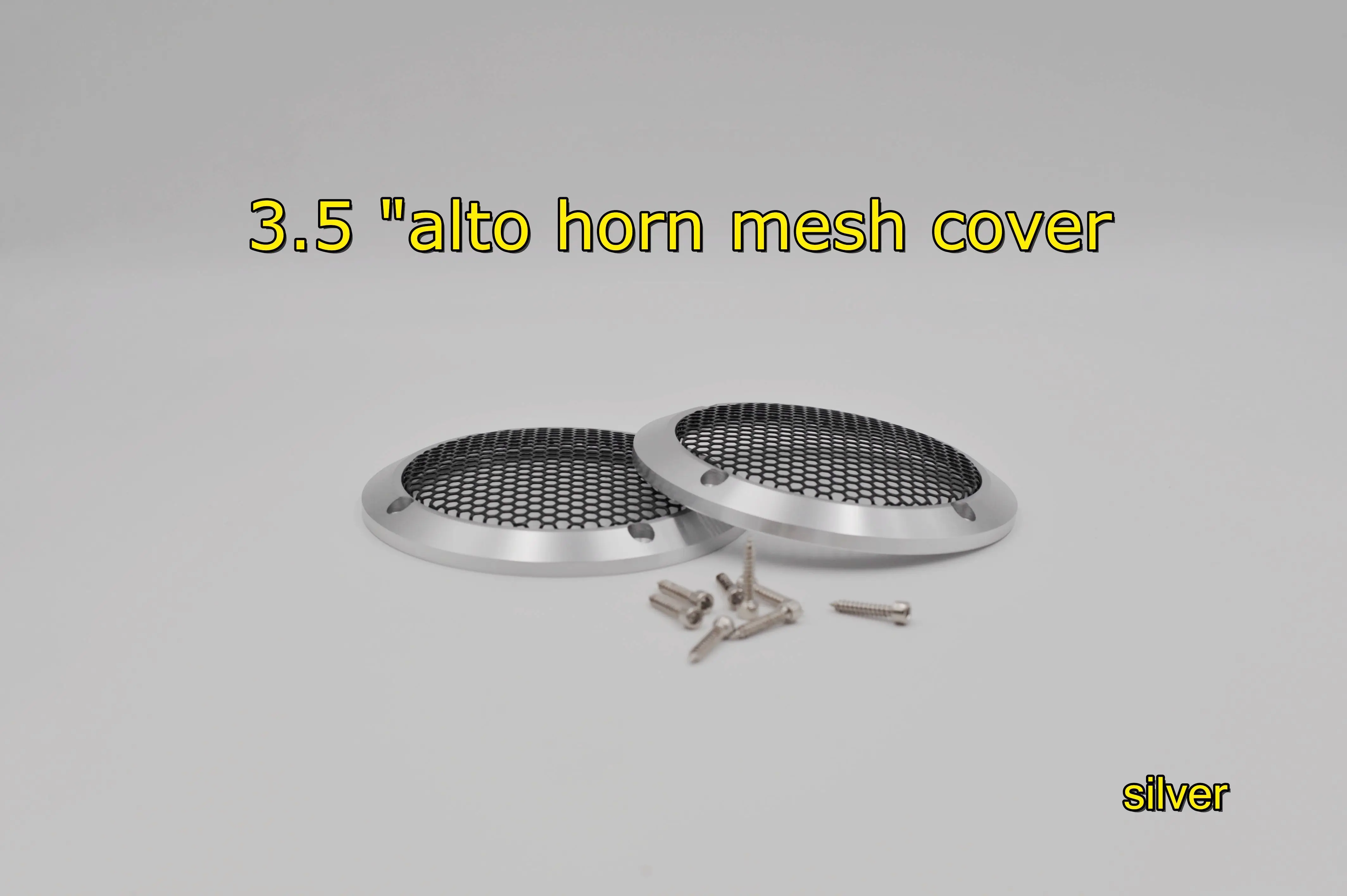 2PCS Diy 3.5-inch car stereo mezzo speaker grille net housing aluminum subwoofer net speaker metal protective cover