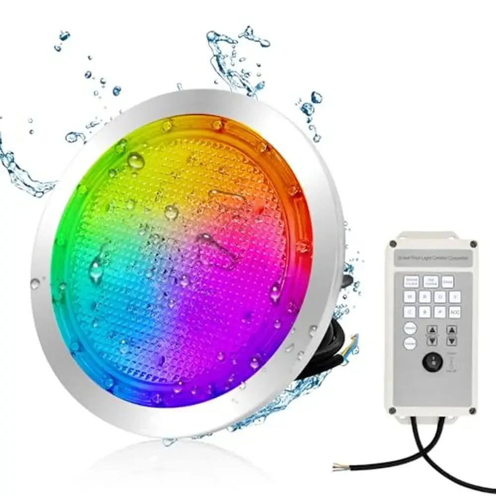 10-Zoll-LED-Poolleuchten RGB-Farbwechsel kompatibel mit Jandy Pro Pentair Hayward Sta-Rite 120 V/12 V manueller Controller IP68