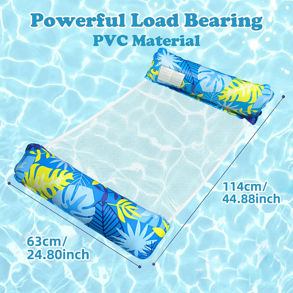 

1 Packs Hammock Pool Floats Adults, Multi-Purpose Inflatable Pool Floats PVC Water Hammock Lounge Floaties