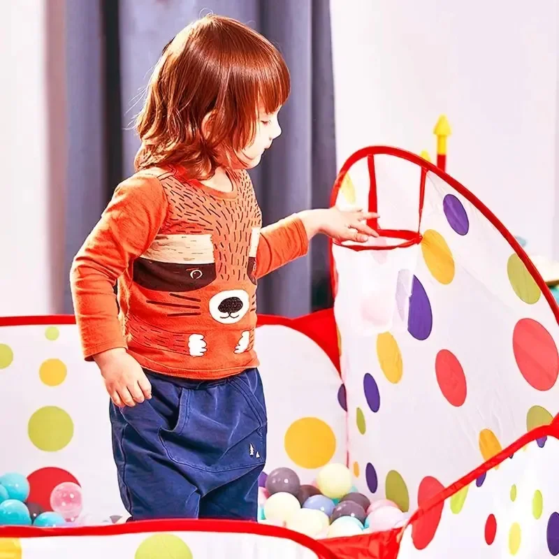 Montessori Baby Play namiot basen z piłeczkami zabawki sportowe przenośne składane zabawki Puzzle dla chłopców dziewczynek prezent urodzinowy dla
