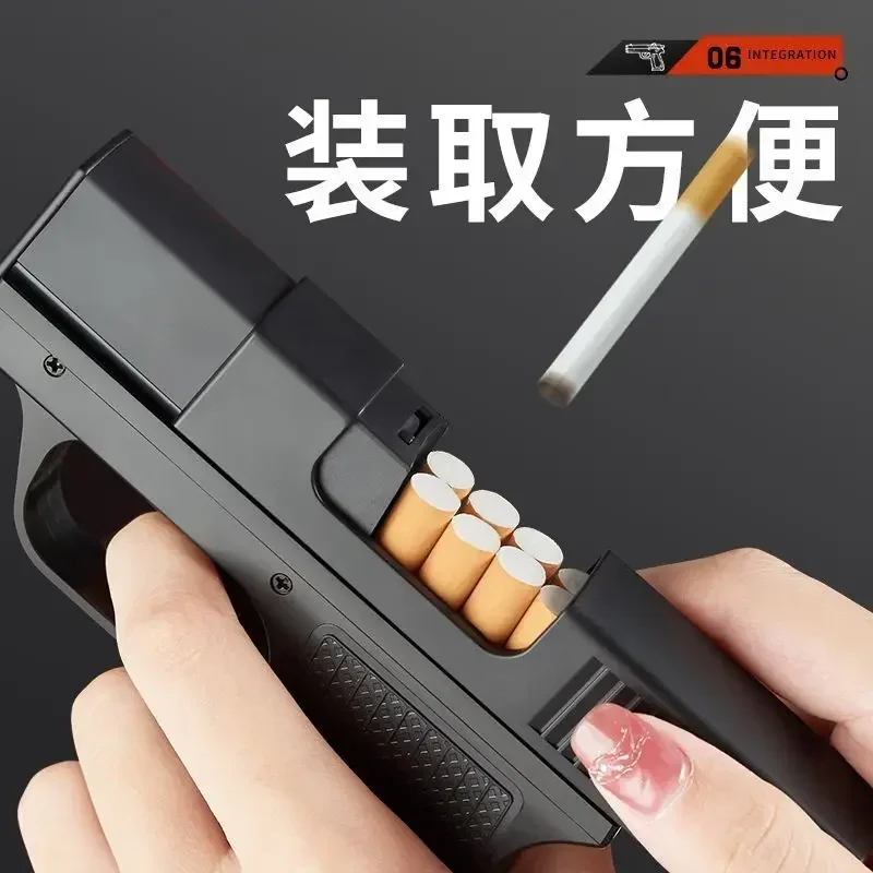 Net Red Lighter Electric Welding Gun Cigarette Case 10PCS Windproof Cigarette Lighter Men's Gift Decompression Gadgets