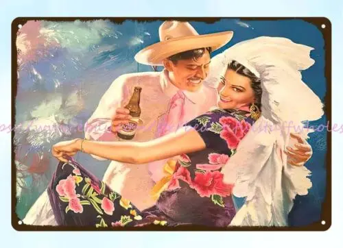 1950s Mexico Mexican art by EDUARDO CATANO metal tin sign wall decor online