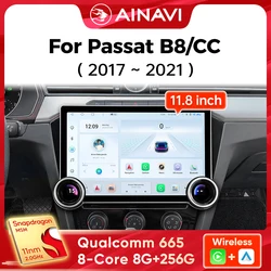 Ainavi 11.8inch Multimedia Player For Volkswagen VW Passat B8 CC GTE 2017-2021 Carplay Android Auto Car Radio Stereo