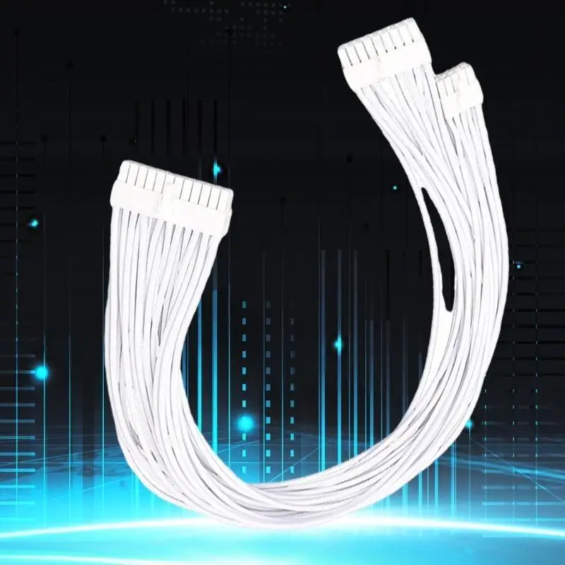652F 24PIN to 10+18PIN Modular Power Cable Male to Male Extension for Computer for RM550X RM650X Easy Installs