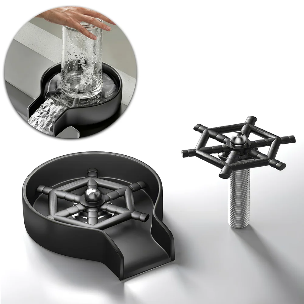 Glass Rinser For Kitchen Sink Metal - Automatische glazenreiniger, hogedruk glazenwasser voor keuken,