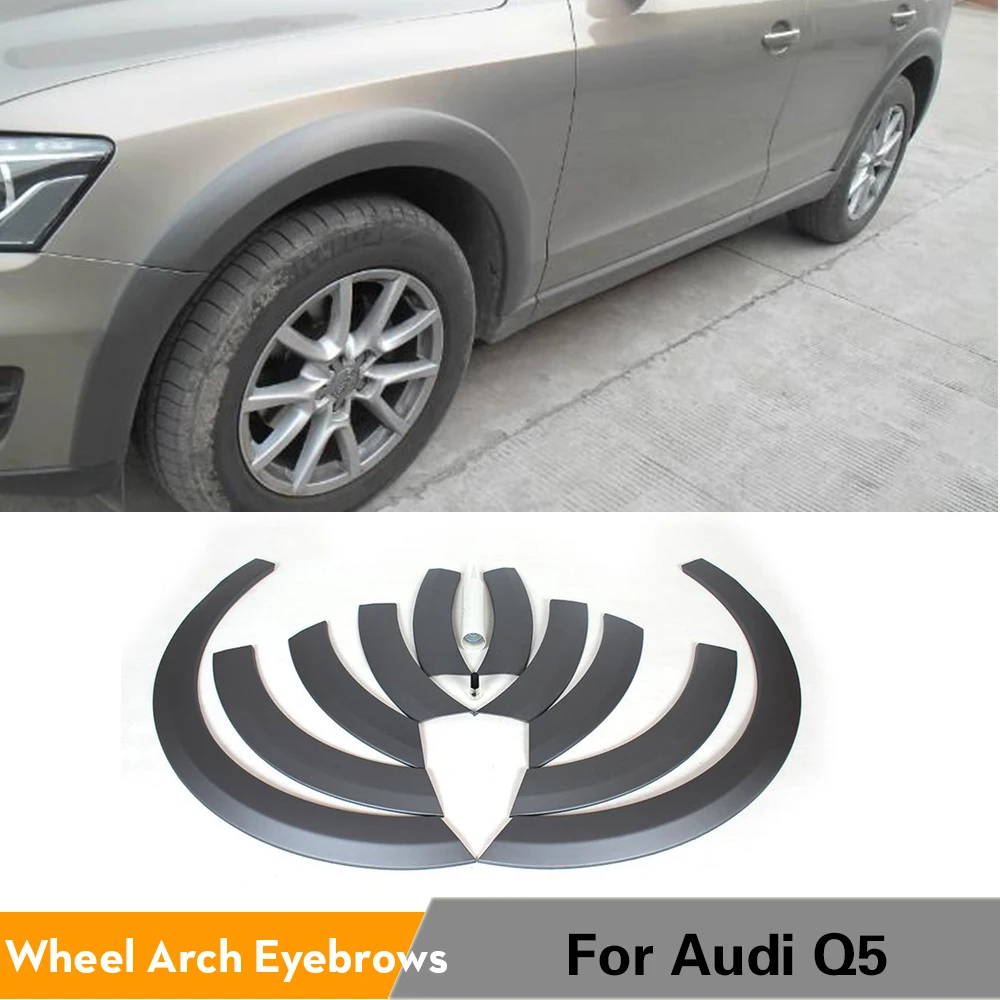 

ABS Wheel Arch Fender Flares Eyebrows Wide Strip Covers For Audi Q5 Non-Sline 2009-2016 Mud Flaps Guard Trims