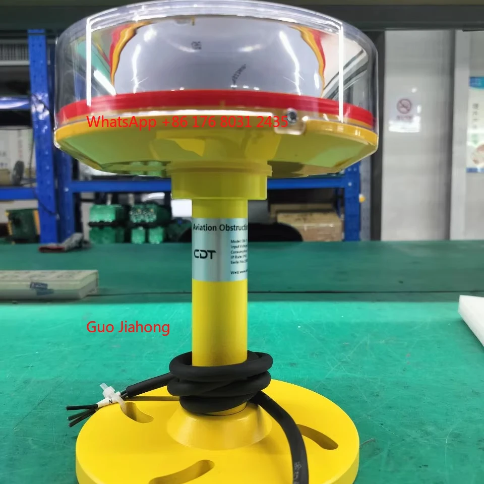 

Day & Night Visibility Red Steady-Burning Light Navigation Hazard Lighting ICAO Annex 14 FAA L-810 Compliance Obstruction Light