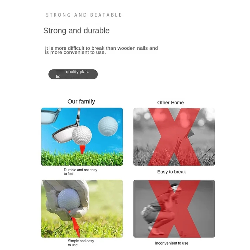 -ESTR إكسسوارات الجولف كأس تي شيرت جولف تي جولف الحد دبوس حامل الكرة البلاستيكية