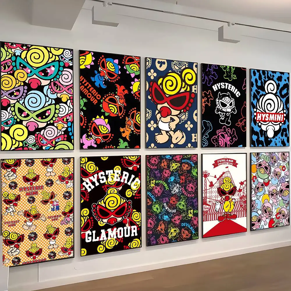 Japan Fashion Hysteric Mini Anime Posters Sticky HD Quality Wall Art Retro Posters for Home Kawaii Room Decor