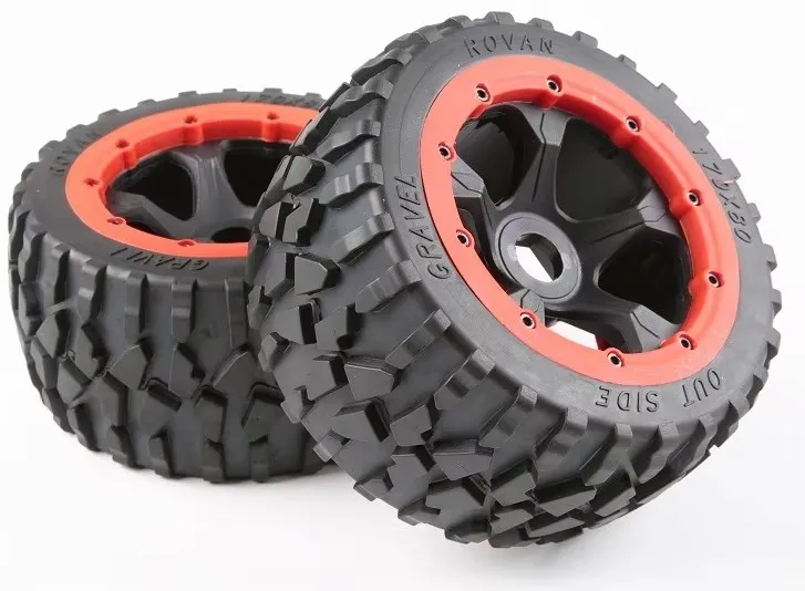 grind off-road banden en wielen montageset voor 1:5 KM ROVAN ROFUN HPI BAJA 5B