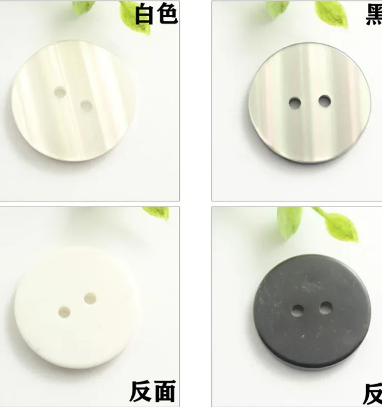 10PCS Resin Sewing Clothes White Buttons Plastic Scrapbooking Round Two Holes Botones Bottoni Botoes 15mm 20mm 25mm 11.5-25mm