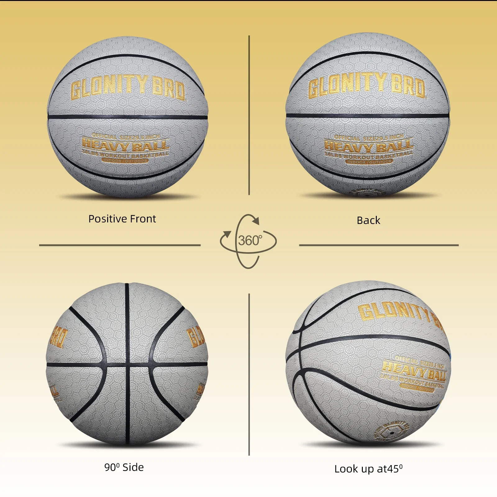3/2.2LBS 가중치 헤비 트레이닝 농구 29.5/28.5-사이즈 7/6 패스 및 드리블 기술 향상을 위한 복합 복합 볼