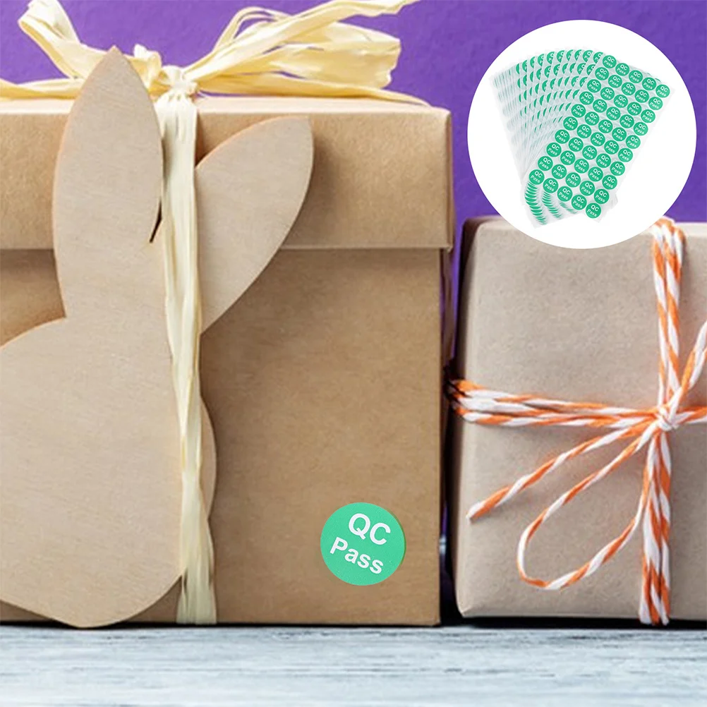 

10 Sheets Qc Pass Labels Round Adhesive Quality Stickers For Inspection Testing Warehouse Production Line Durable Secure Marking