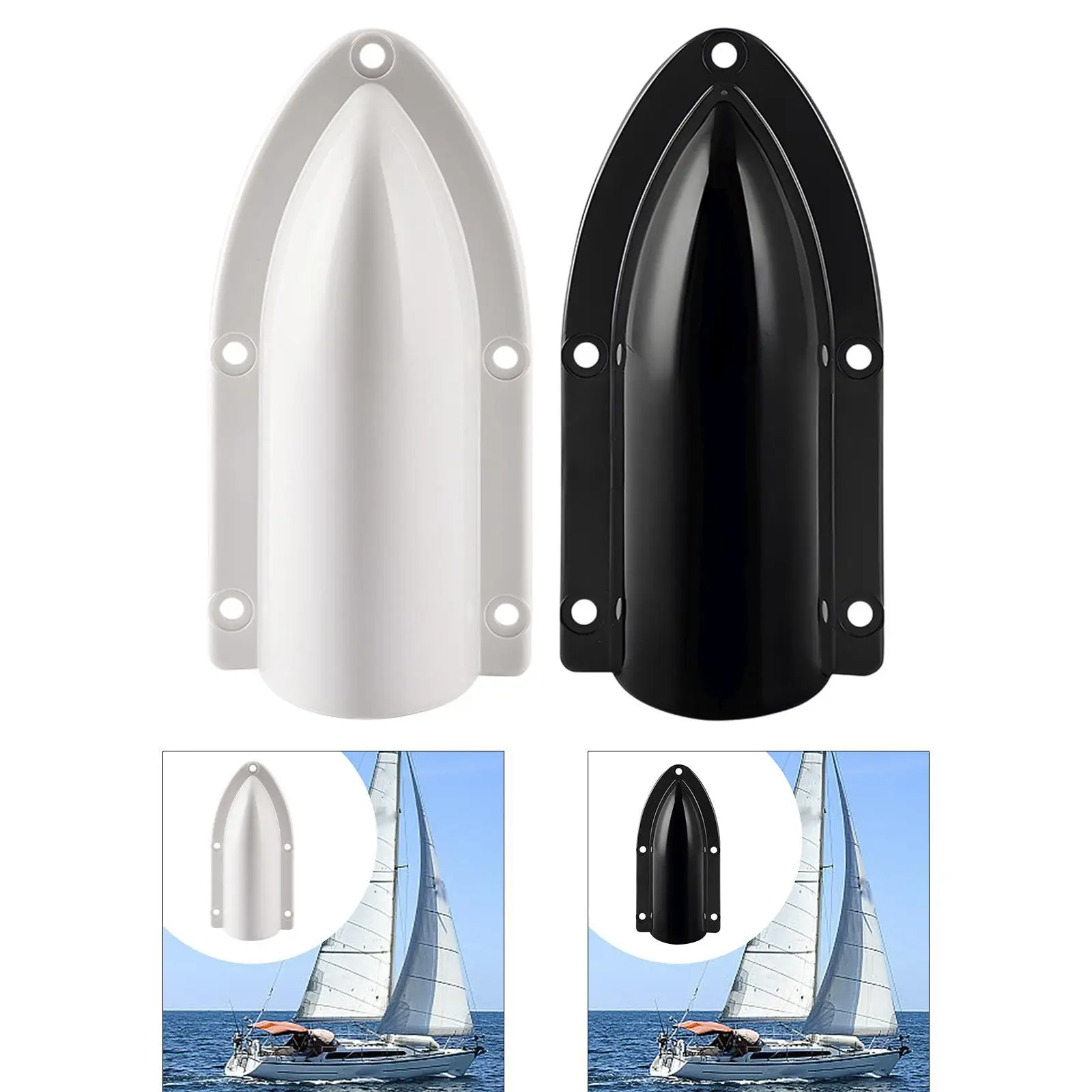 Marine Vent Cover Compact Plastic Air Flow Management Hull Drain Deflector for Yacht and Boat Sealing