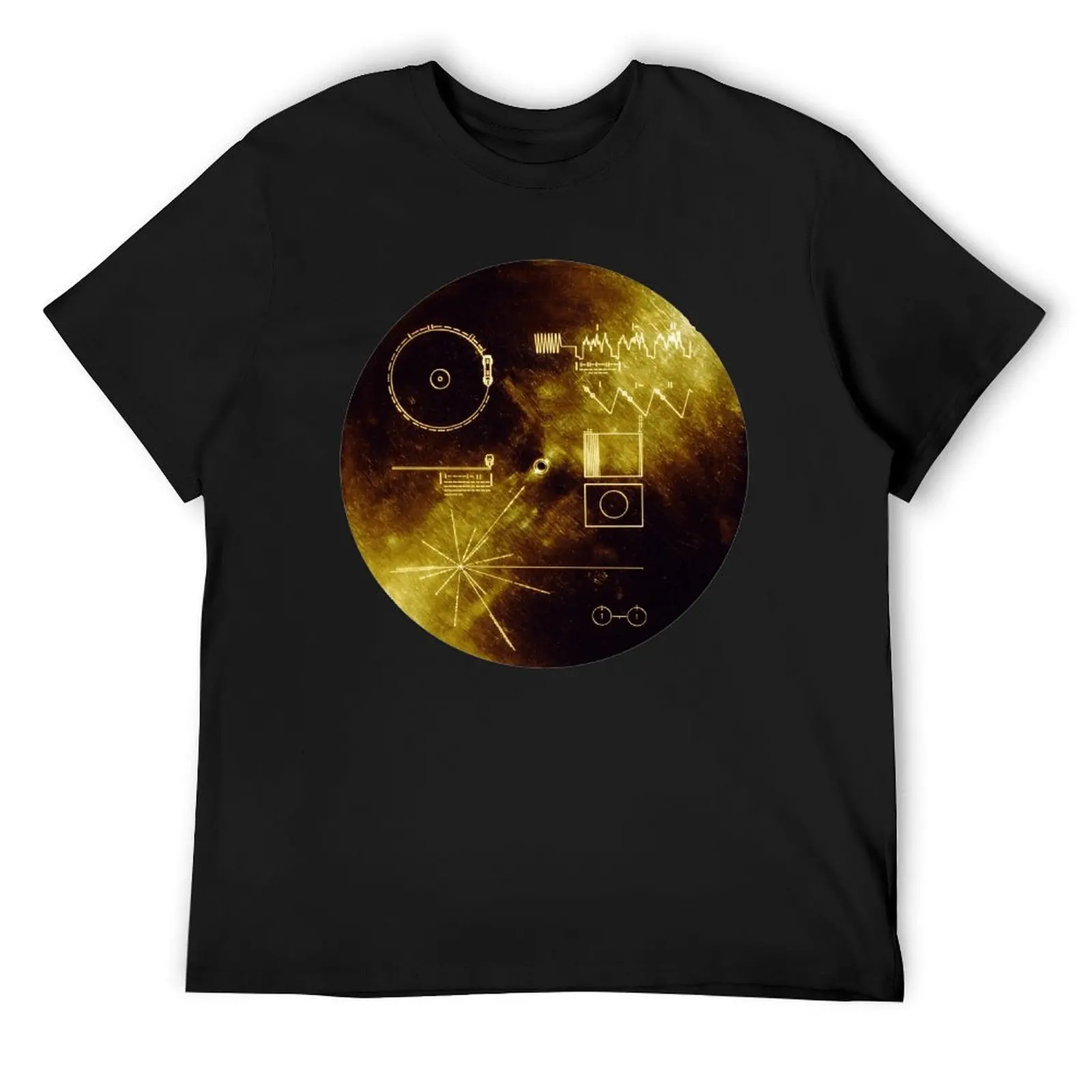 Harajuku The Voyager Golden Record T-shirt  Sports Tshirt Hot Sale Novelty Travel Eur Size