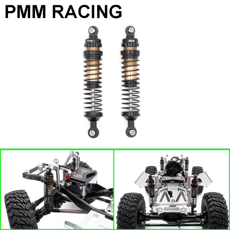 

1Pair Metal Single cylinder Oil press shock absorber 90mm For 1/10 RC Crawler Car SCX10 Traxxas TRX4 D90 D110 TRX6 Upgrade parts