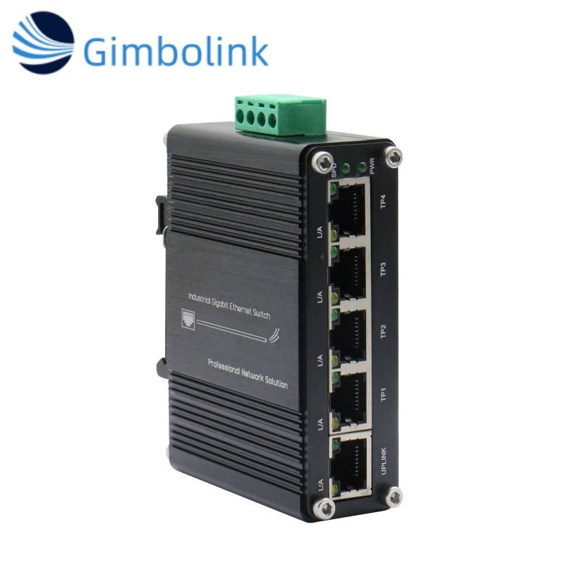 محول إيثرنت صناعي صغير 5 منافذ 10/100/1000T جيجابت PoE RJ45 مع وظيفة MDI/MDI-X التلقائي 12-48VDC معدات الألياف البصرية #2