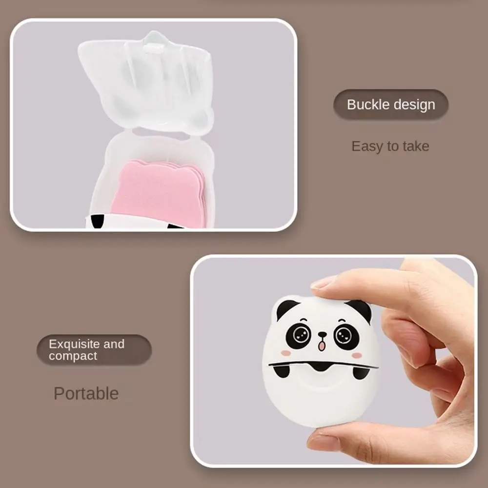 Panda Shape Paper Soap Fragrant Tablets Boxed Soap Disposable Soap Flakes Scented Slice Cleaning Supplies Soap Tablets