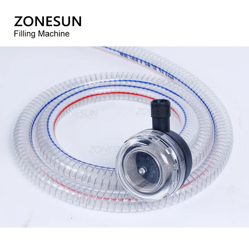 ZONESUN مضخة الحجاب الحاجز السائلة شبه الأوتوماتيكية زيت الطعام زجاجة المياه حشو الحليب وزنها وآلة تعبئة