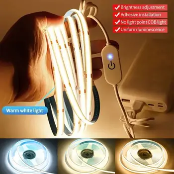 פס לד COB גמיש עם עמעם מגע וחיבור USB