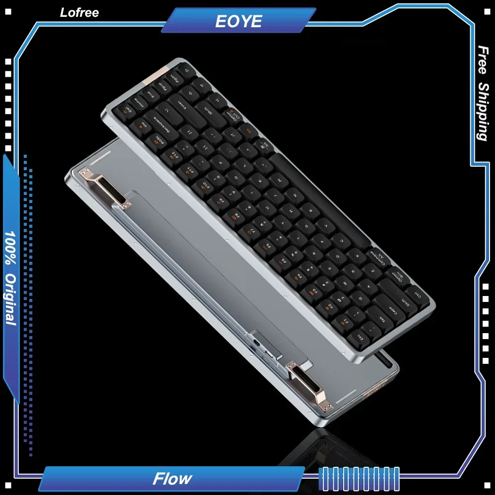 Lofree Flow Series Low-Profile Mechanical Keyboard Aluminum Gasket Wireless 2-Mode Bluetooth Type-c Wired Office Portable Typing