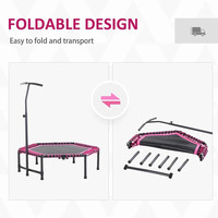 Silent Easy to Assemble Bungee Jumping Cardio Trainer Mini Trampoline