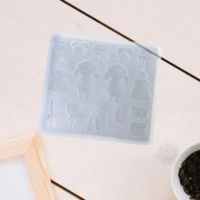 X4YA مريحة أرنب تحت عنوان زخرفة صنع قوالب قابلة لإعادة الاستخدام المفاتيح قالب ملحق للحرف اليدوية قلادة #4