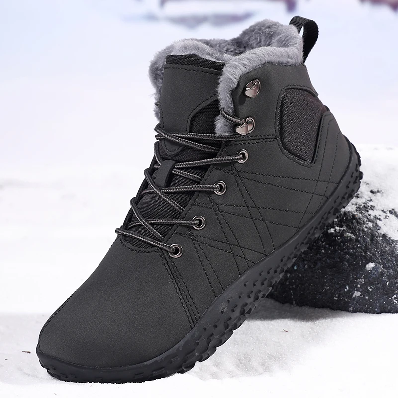 

Winter Warm Outdoor Wide Toe Barefoot Snow Boots Men Cotton Boots Breathable Walking Hiking Shoe Comfortable Zapatos Para Hombre