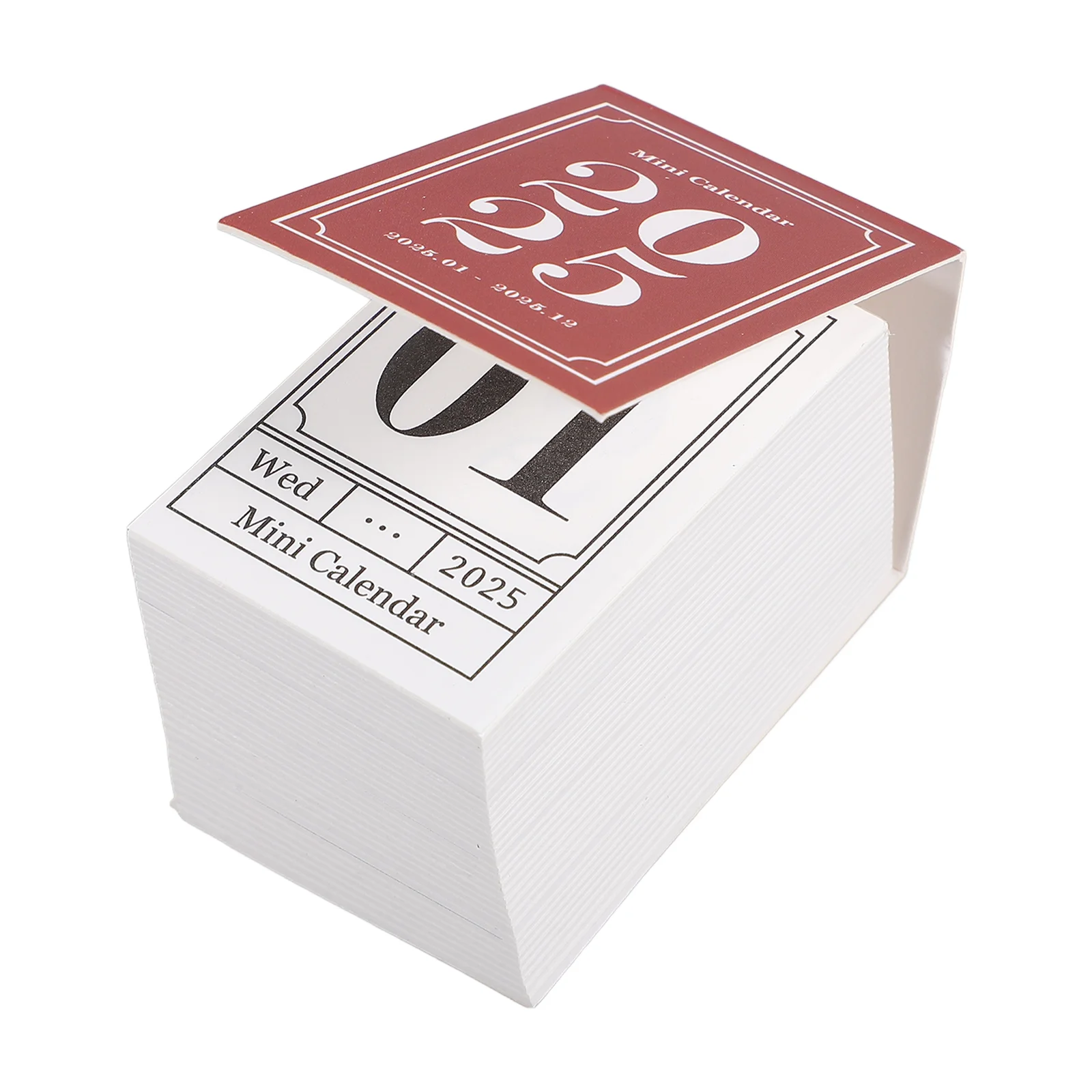 Retro Mini Calendar 2025 Small Memorandum Miniature Desk Standing Paper Creative