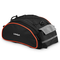 Lixada Bicycle Rear Seat Bag 13L Multifunctional Outdoor Cycling Rack Seat Bag Bike Rear Trunk Pannier Backseat Bag Handbag Bags
