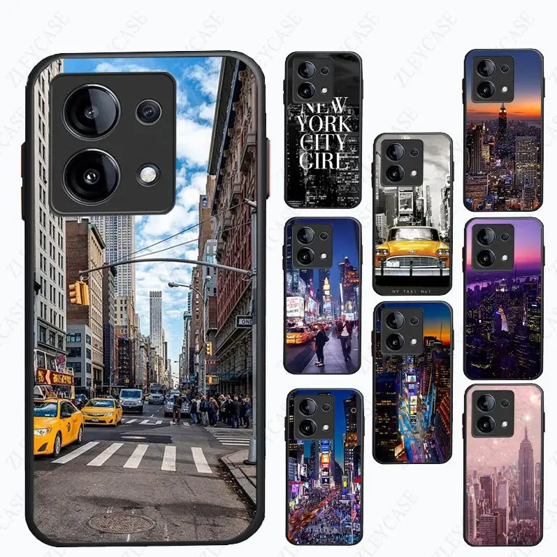 Funda de teléfono cuadrada de la ciudad de Nueva York para Redmi Note, 13pro, note12pro, 11pro, note10pro, 9pro, 8pro, 9s, 9T, 8T, K40, 12C, 10C, 9C