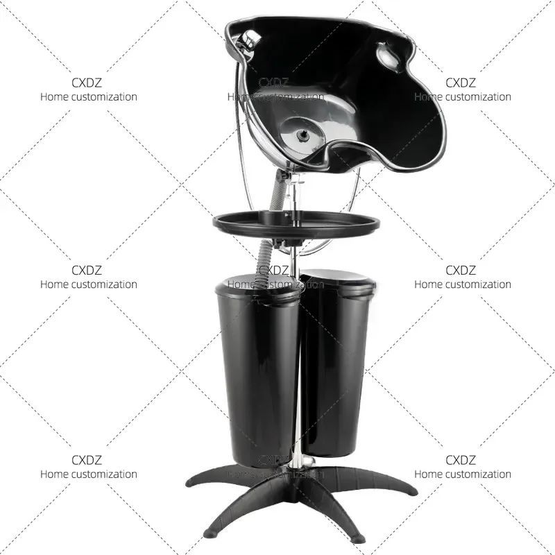 Vertical Thickened Double Bucket Electric Shampoo Bed Portable Movable Flush Basin for Hair Salon Cross Border Factory Direct