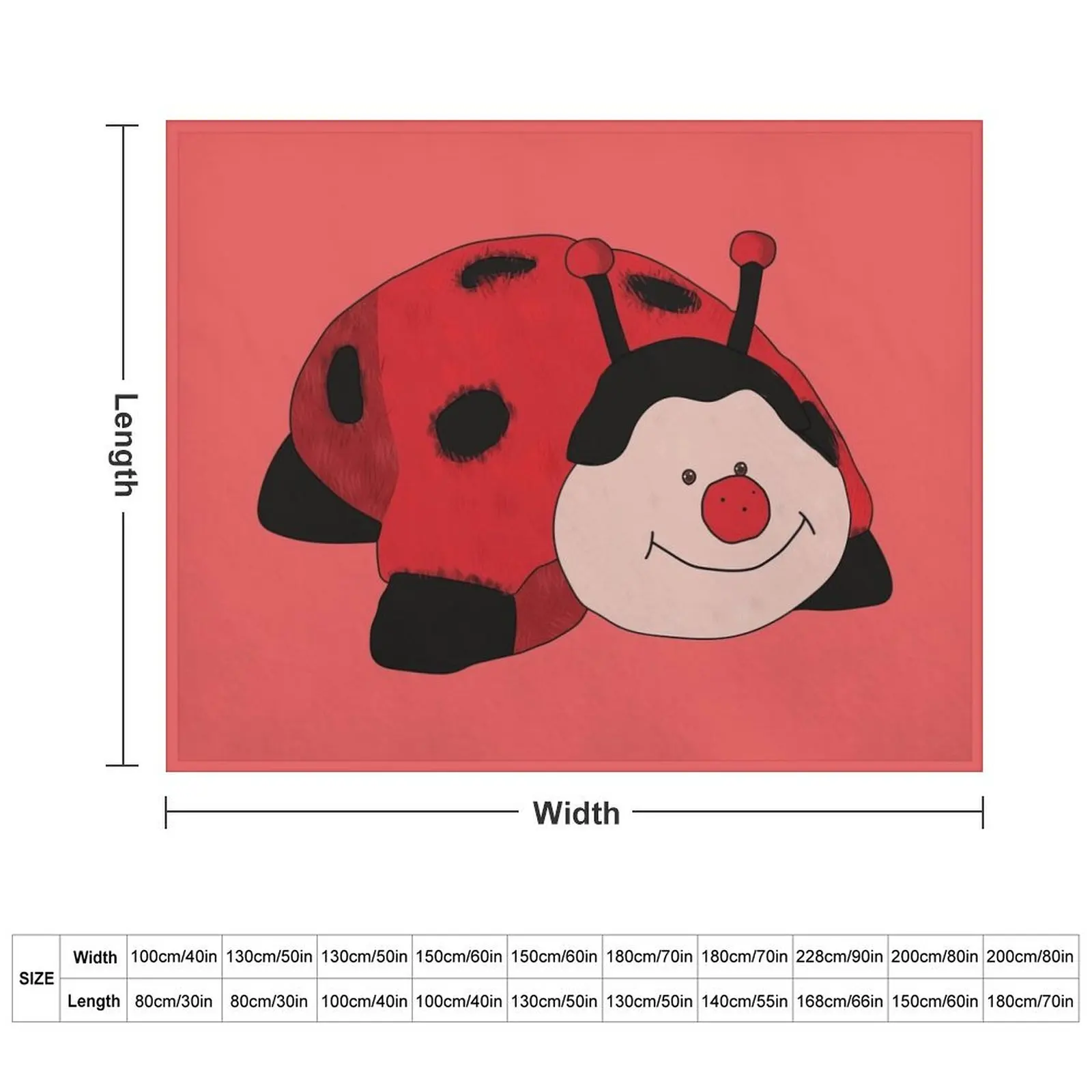 Ladybug Pillow Pet Throw Blanket Softest Flannels For Decorative Sofa cosplay anime Blankets