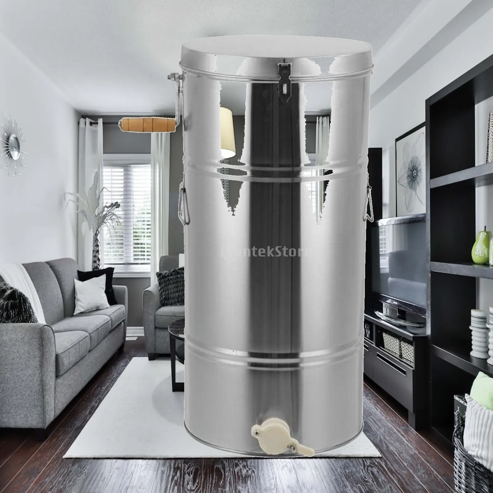 2 Frame Honey Extractor High Efficiency 2-Frame Honey Centrifuge Easy Centrifuge for Hobbyists, Beginners, Home Use, Farm