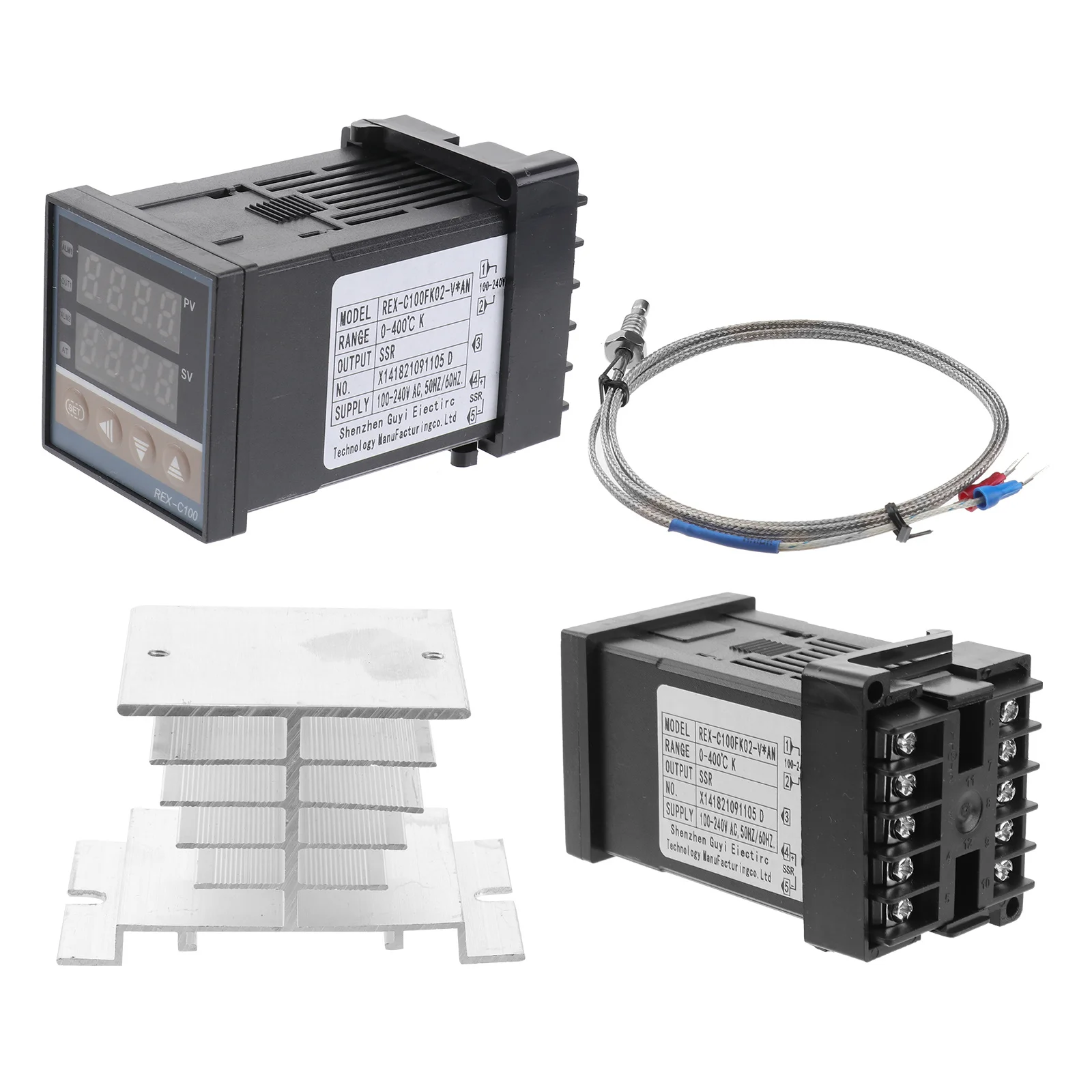 

4Pcs Digital Temperature Controller Thermostat Self Adjusting Function Dual Readout for Heating Cooling Systems