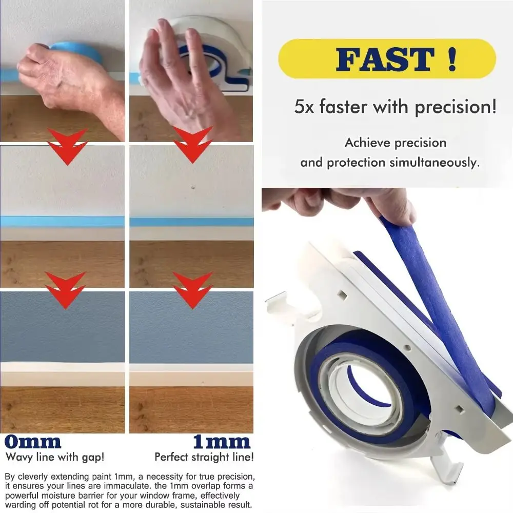 

Wall Floor Painting Easy Seam Tape Machine Packaging Sealing Tiles Repair Painter Masking Tape Applicator Beautify Cracks