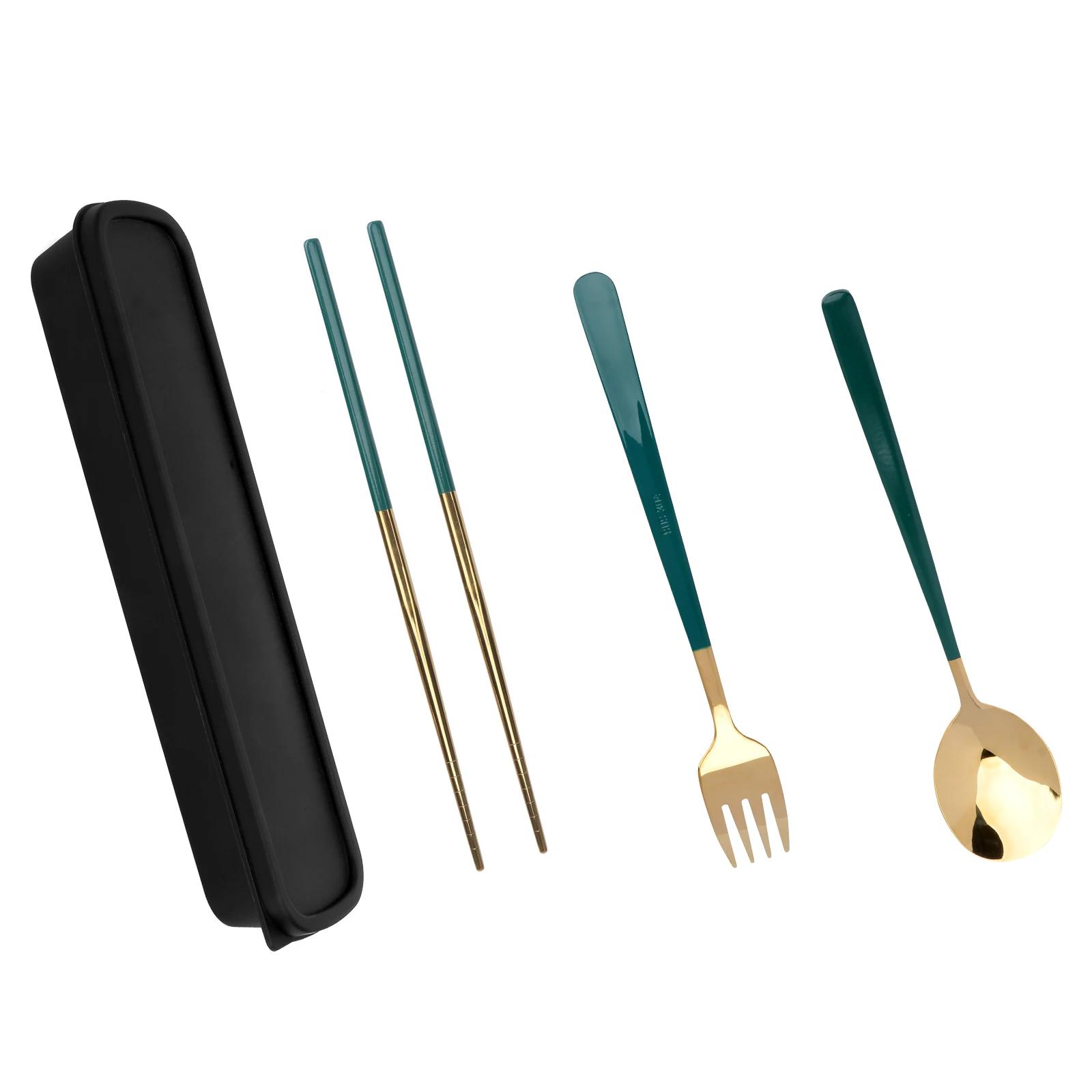 

1 Set Stainless Steel Fork Spoon Chopsticks Tableware Set For Home Outdoor Travel Picnic School Use Durable Corrosion