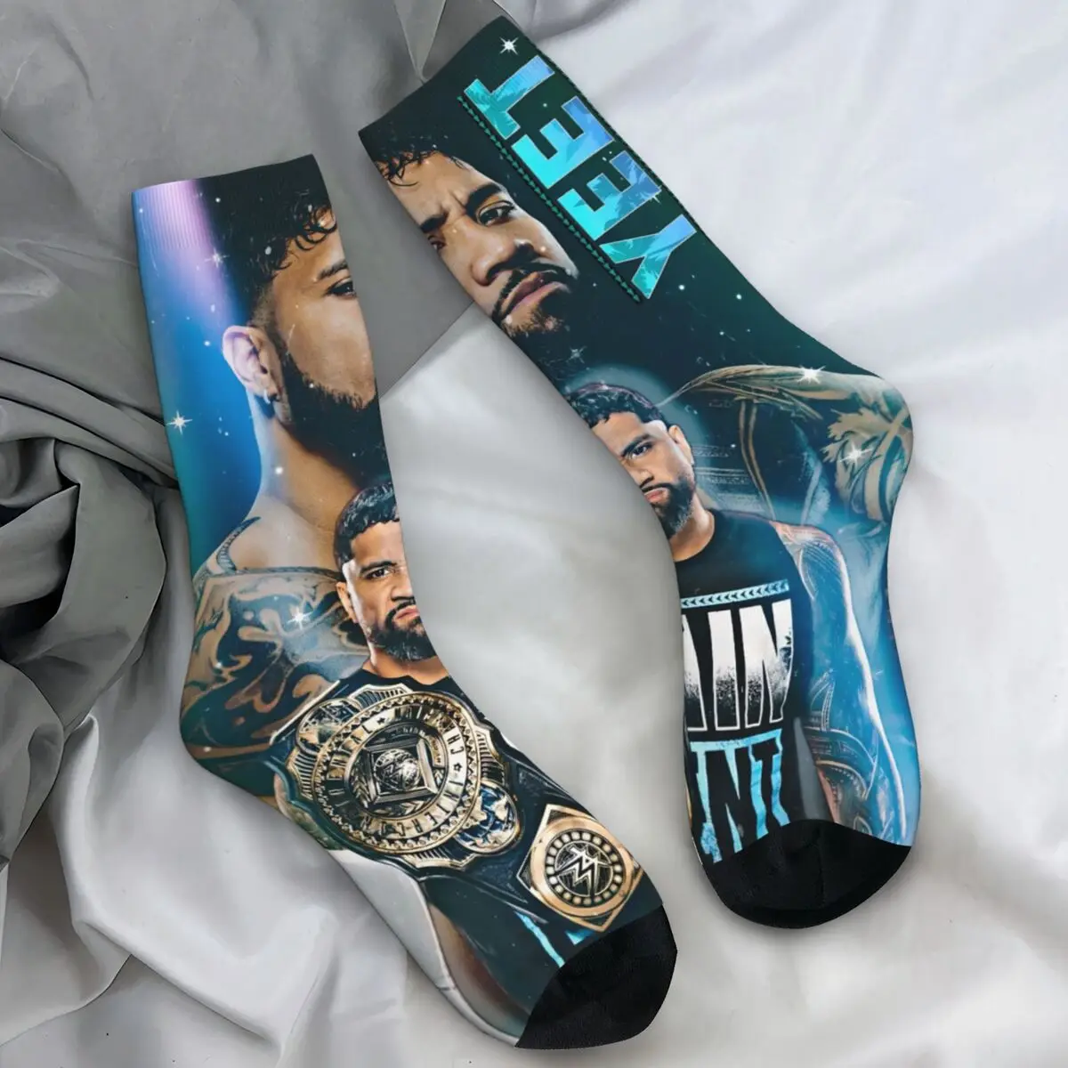 

Носки для борьбы Jey Uso Yeet, новинка, чулки для пары, средние мягкие спортивные носки для бега, зимние носки с рисунком, против пота