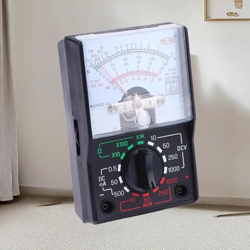 Mini multímetro analógico portátil - testador de tensão portátil para experiências científicas de estudantes escolares