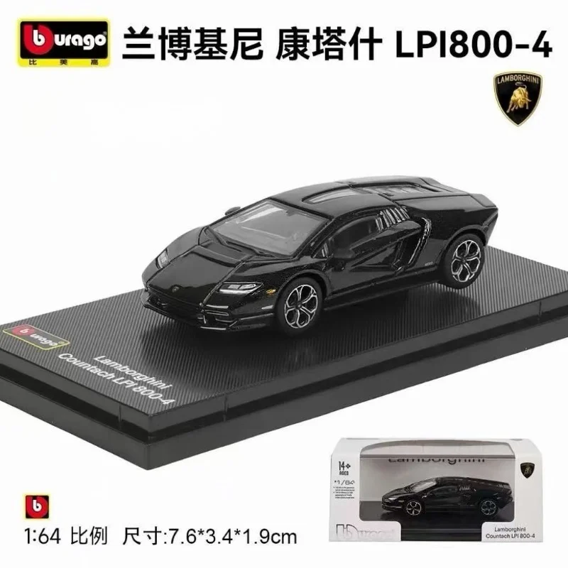 

New Bburago 1/64 Lamborghini Countach LP800 - 4 Alloy Car Model Collectible Display Piece Ideal Gift for Car Model Enthusiasts