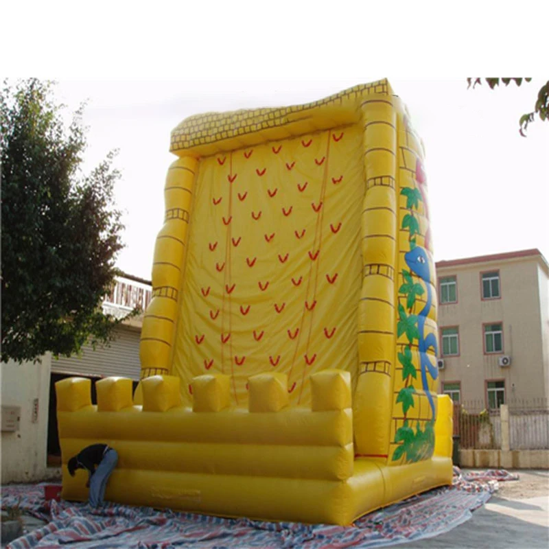 Pared de escalada inflable comercial, escalada en roca para niños, juegos deportivos de escalada