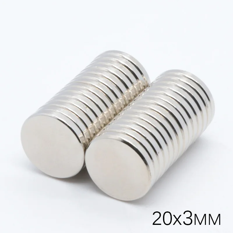 

5 10 20 50 100PCS 20x3MM Round NdFeB Rare Earth Neodymium Magnet N35 Permanent ,Round Strong Powerful Small Permanent Magnetic