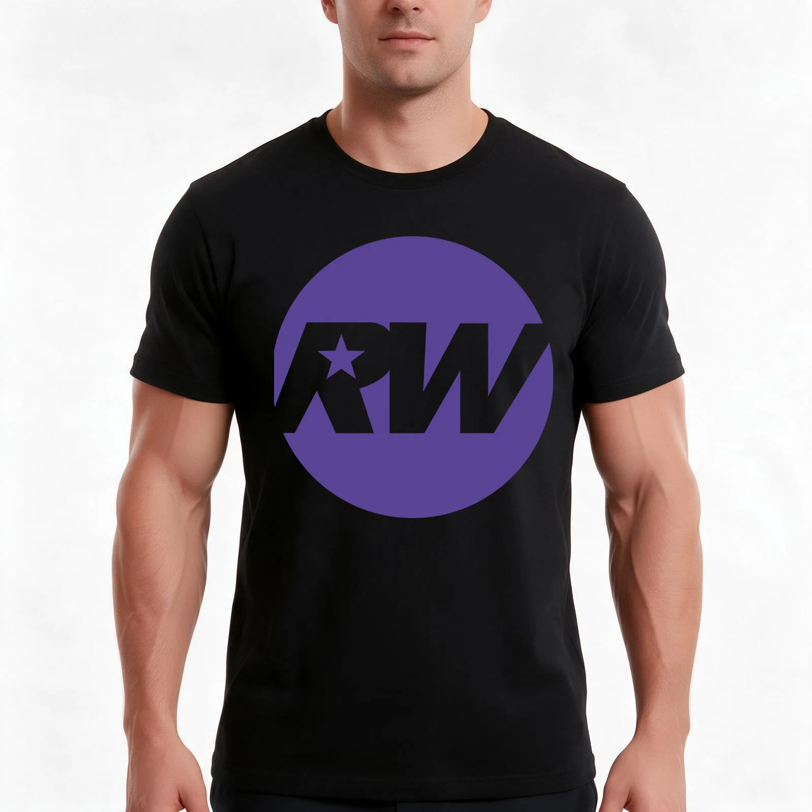 Robbie Williams Logo T-Shirt, Summer Casual Cotton Tee, Oversized Streetwear Tops, Vintage Graphic Print, Loose Fit Short Sleeve