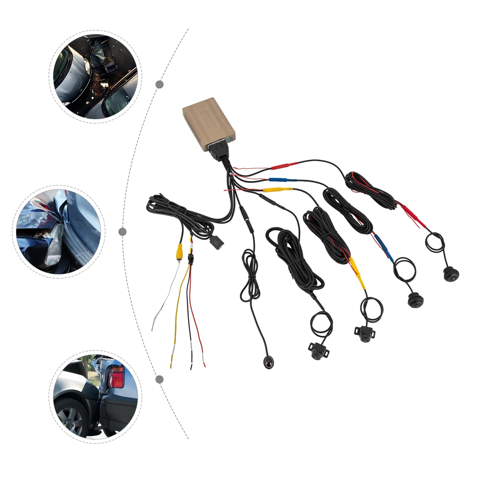 سيارة 360 ° كاميرا نظام بانورامي DC12V مسجل القيادة مع وظيفة الرؤية الليلية مجموعة نظام كاميرا السيارة #2