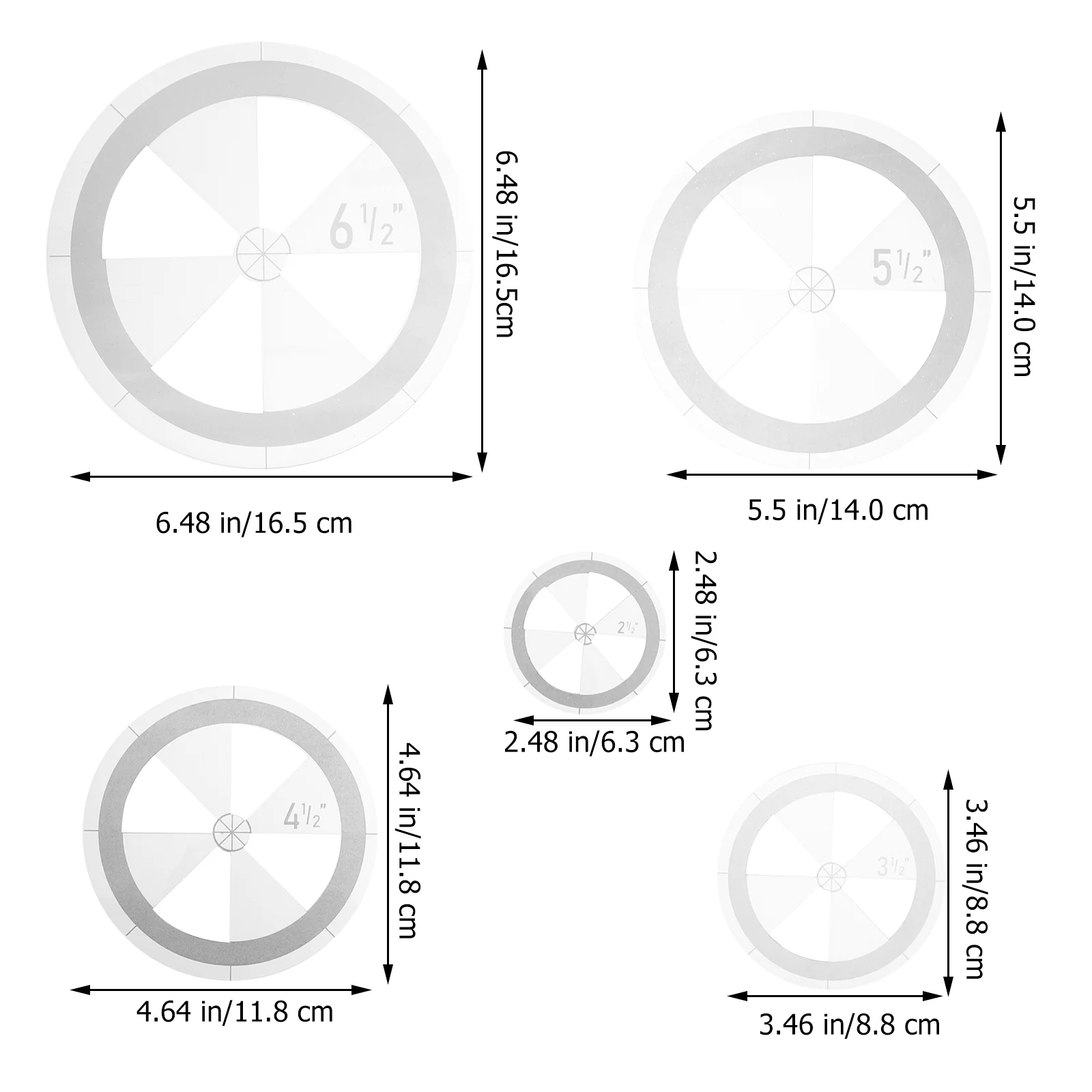 5 pezzi righello acrilico portatile righello patchwork per uso domestico utile modello quilting righello da cucito righello da taglio per cucire