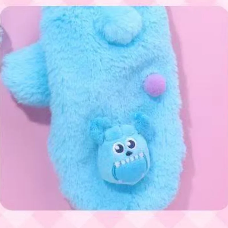 ディズニー モンスターズユニバーシティ ジェームズ・P・サリバン ソフトぬいぐるみ ハンギングネックグローブ 冬用 厚手 暖かい 防風 友人へのギフト