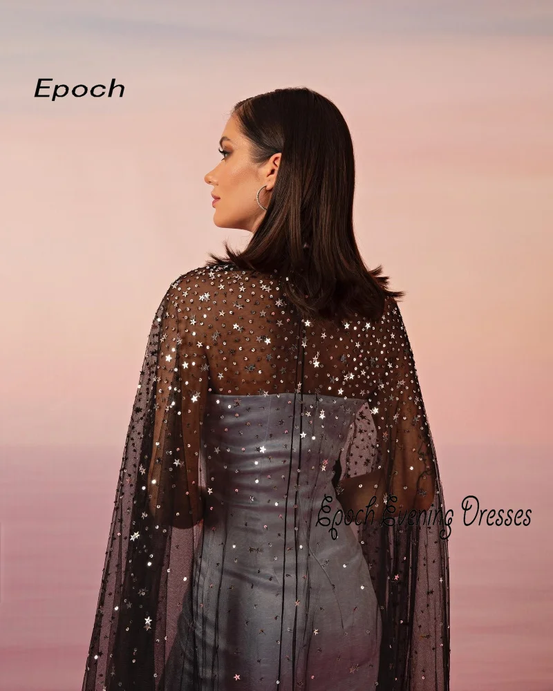 Epoch Evening Dress Elegant Long Pearls Shawl Halter Arabia فساتين مناسبة رسمية Purple Cocktail Prom Gown For Sexy Women 2024