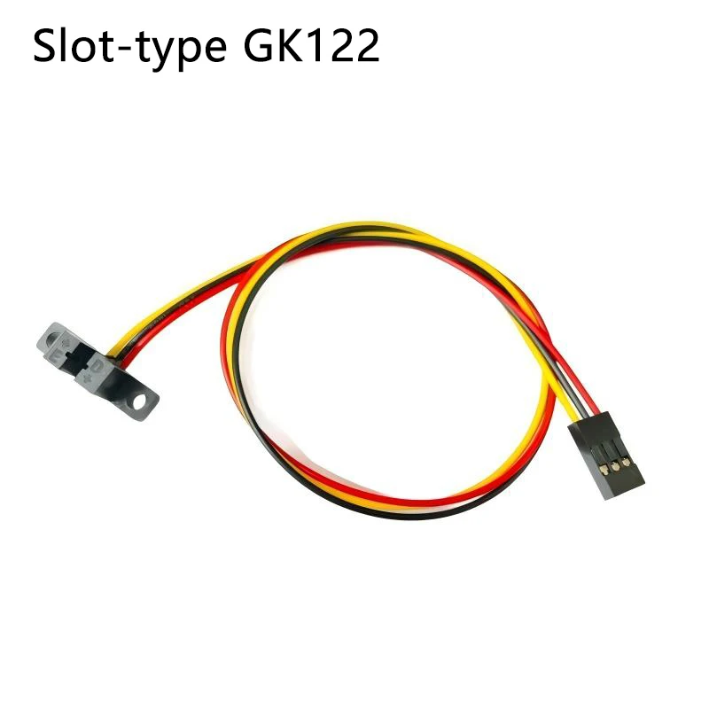 U-shaped GK122 slot-type photoelectric switch with 3mm slot width, double installation holes, counting belt, 5V, 24V, 12V