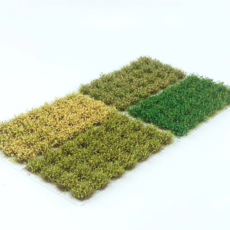 28Pcs/box Mini Mutlicolor Grass Tuft Model Simulation Plant Shrub Cluster Garden Building Sand Table Scene Materials Diorama Kit